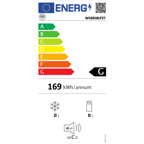 BERTAZZONI WC605BLP2T Εντοιχιζόμενος Συντηρητής Κρασιών 80 Φιαλών 61cm